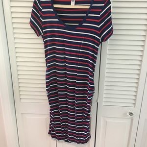 Red white blue maternity dress